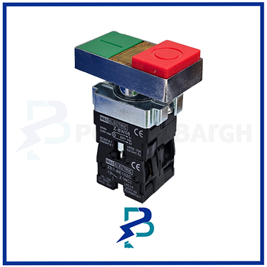 شستی دوبل استپ استارت فلزی چراغدار طرح تله مدل XB2-BW8465