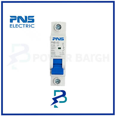 کلید مینیاتوری تک پل 25 آمپر PNS پی ان اس C25 مدل PNB-63