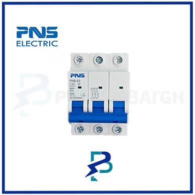 کلید مینیاتوری سه پل 25 آمپر PNS پی ان اس C25 مدل PNB-63